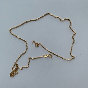 Solid 18k gold rope chain